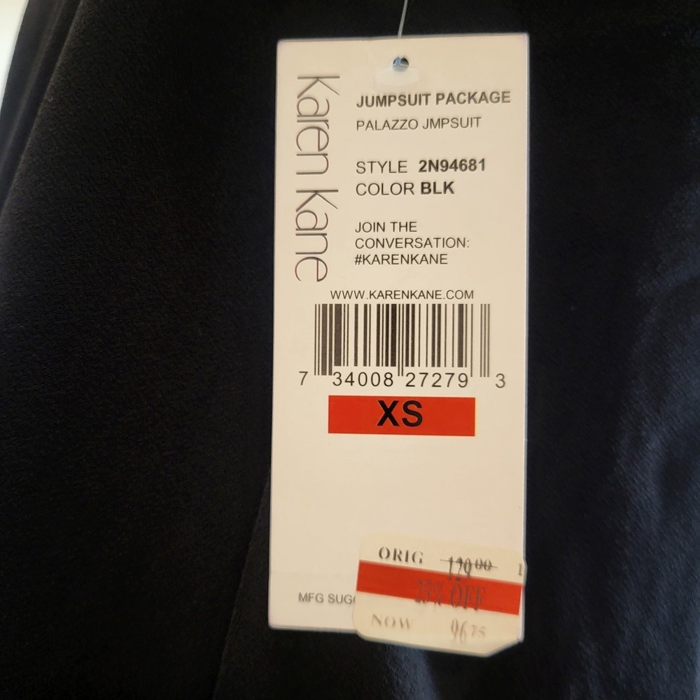New! Women's Sleeveless Black Karen Kane Jumpsuit Size XS -MSRP $96.75 - Picture 5 of 12